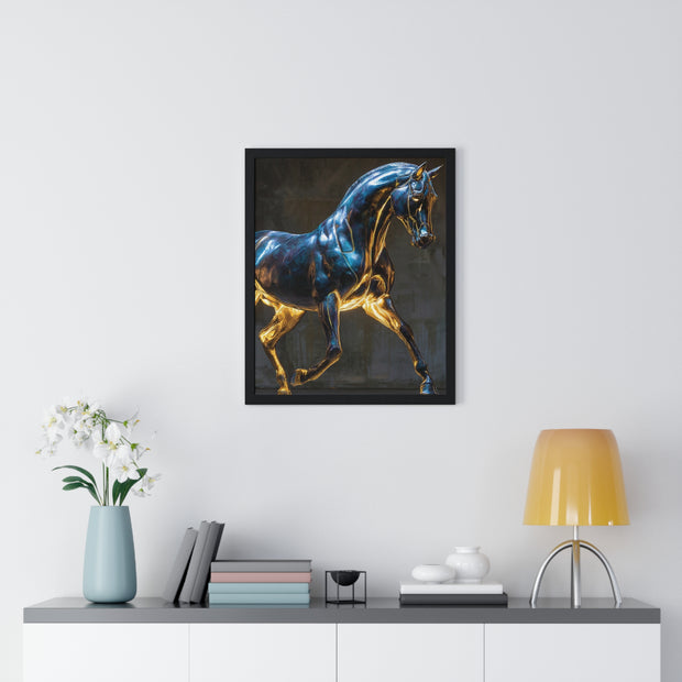 Elegant Horse Framed Wall Art Print, Modern Home Decor, Equestrian Decor, Gallery Wall Art, Horse Lover Gift