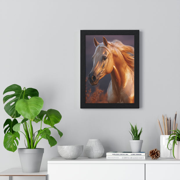 Majestic Horse Framed Poster | Equine Wall Art | Nature Decor | Gift for Horse Lovers | Equestrian Home Decor | Birthday & Housewarming