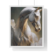 Elegant Horse Sculpture Wall Art, Horse Decor, Modern Framed Poster, Home Decor, Gift for Animal Lovers, Art for Living Room