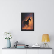 Majestic Horse Vertical Framed Poster - Art Print, Equine Decor, Horse Lover Gift, Home Wall Art, Office Decoration