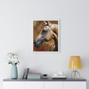 Majestic Horse Vertical Framed Poster | Equine Wall Art, Horse Lover Gift, Rustic Home Decor, Equestrian Art, Animal Print