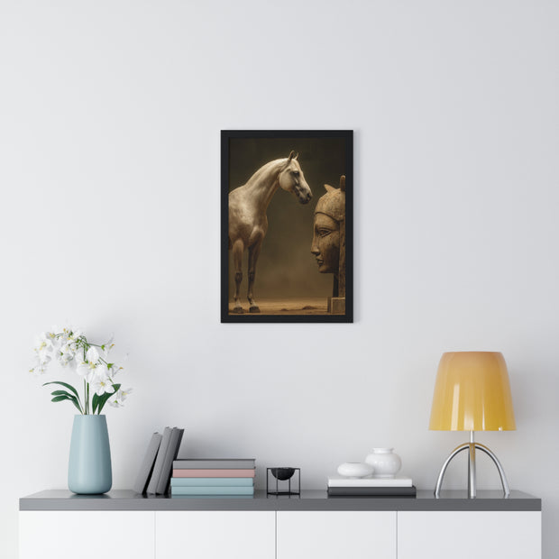 Elegant Equine Art Poster, Horse Wall Decor, Framed Horse Photography, Animal Lover Gift, Home Office Art, Equestrian Decor
