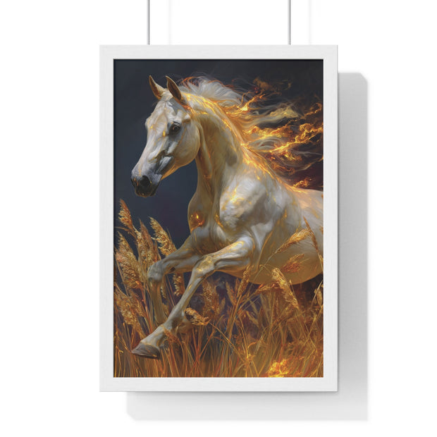 Majestic Horse Framed Art Print - Equestrian Decor, Nature Wall Art, Horse Lover Gift, Home Decoration, Animal Poster