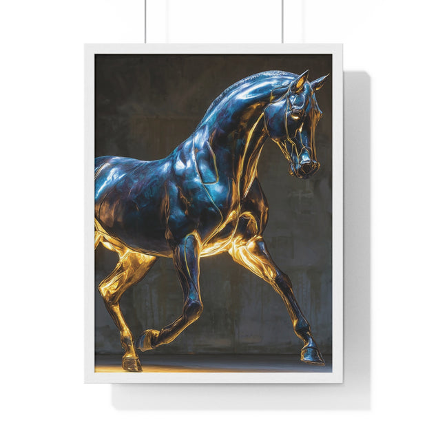 Elegant Horse Framed Wall Art Print, Modern Home Decor, Equestrian Decor, Gallery Wall Art, Horse Lover Gift