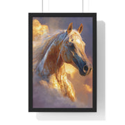 Stunning Horse Artwork Vertical Framed Poster, Horse Lovers Gift, Equestrian Home Decor, Animal Wall Art, Unique Gift Idea