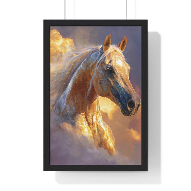 Stunning Horse Artwork Vertical Framed Poster, Horse Lovers Gift, Equestrian Home Decor, Animal Wall Art, Unique Gift Idea